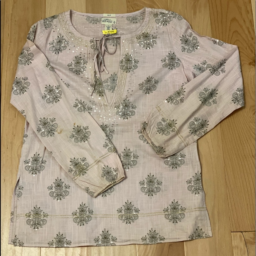 Old Navy Pastel Pink Tunic Blouse